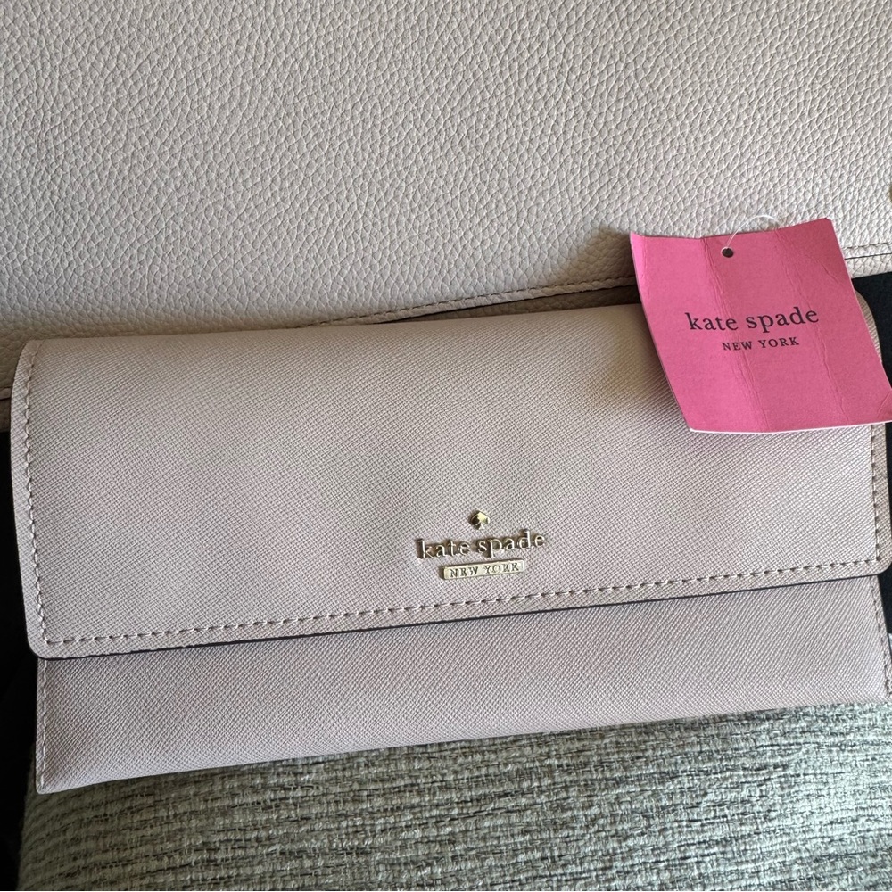 Kate Spade Abbott Palevellum Large Tote and Wallet - Picture 12 of 16